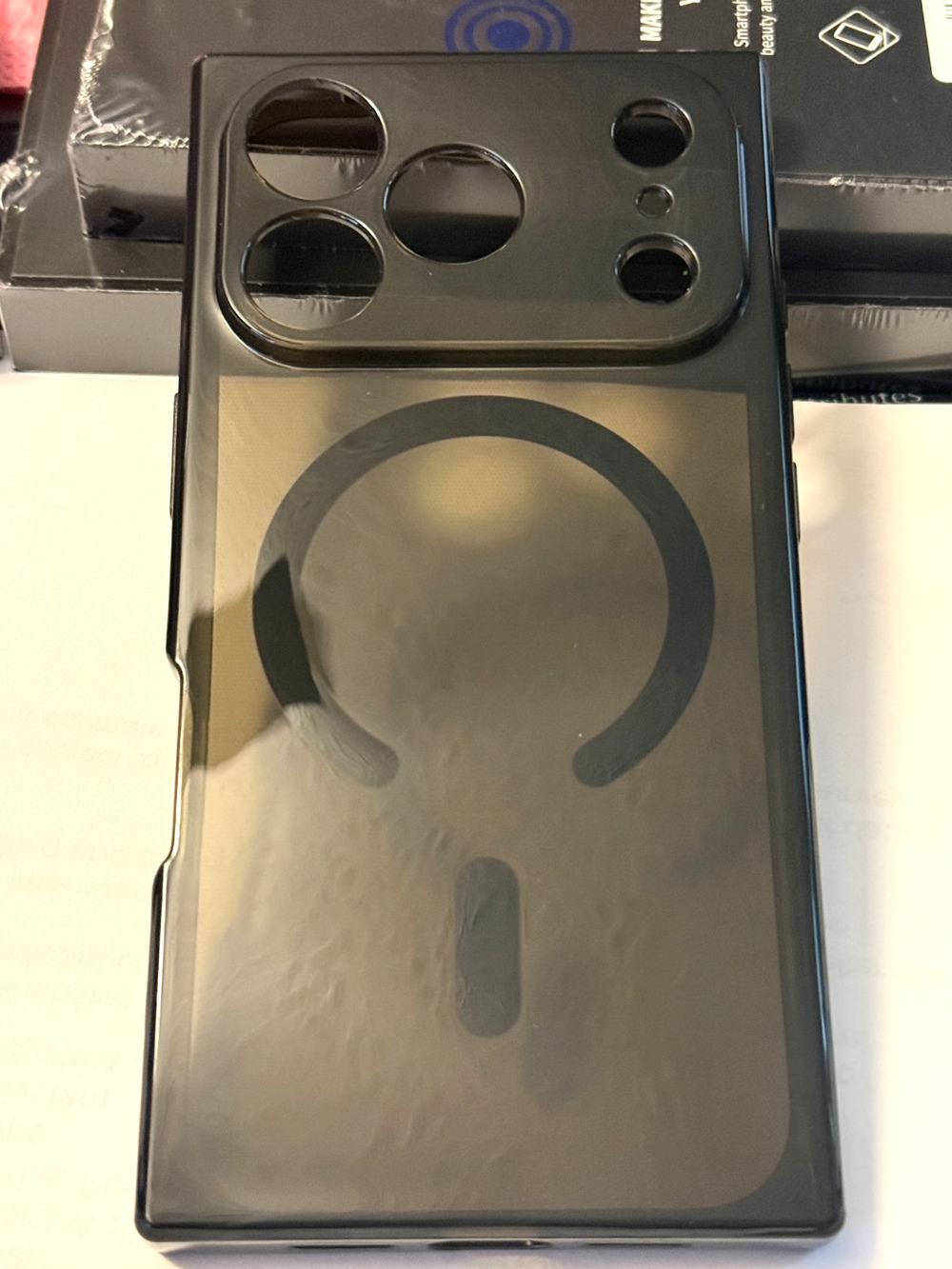 OOK Black Translucent iPhone 17 Pro 6.3" Case Phone Holder Magnetic MagSafe New